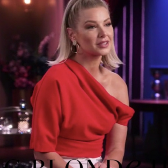 Zara Tops Red Zara Asymmetric Top Poshmark